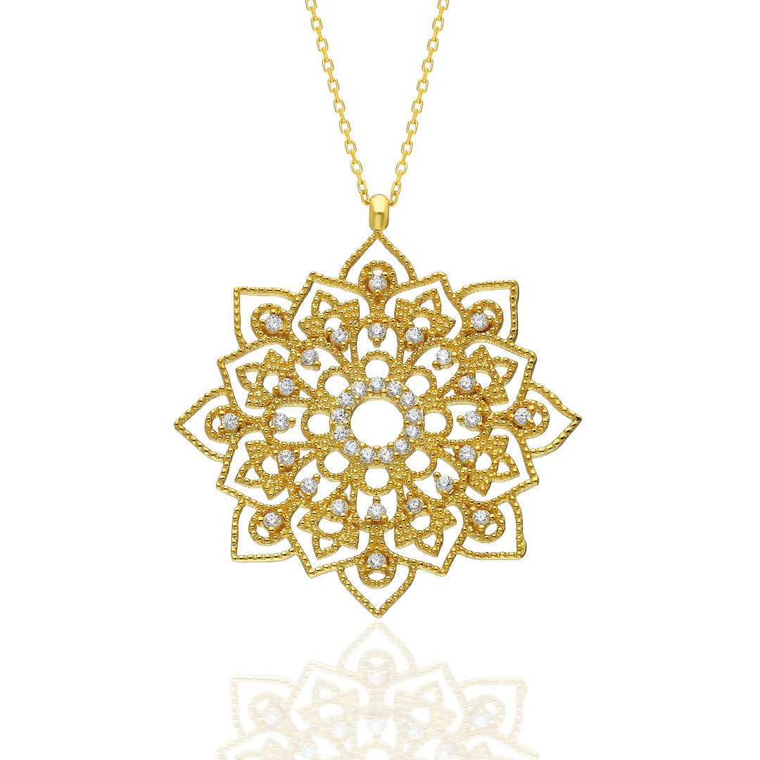 Yaşam Çiçeği Kolye - 925 GÜMÜŞ
