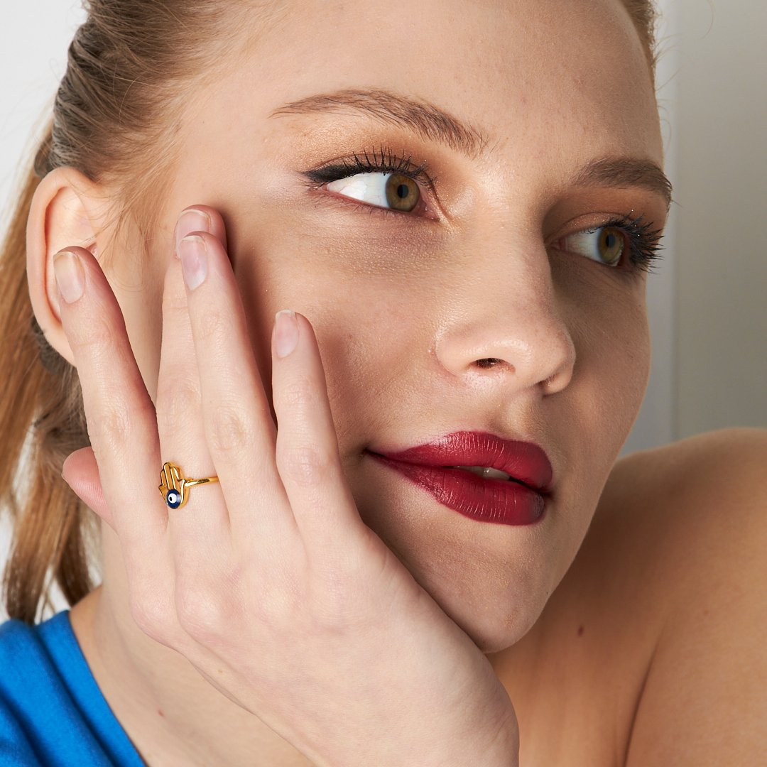 Nazar Fatıma El Yüzüğü - 925 GÜMÜŞ