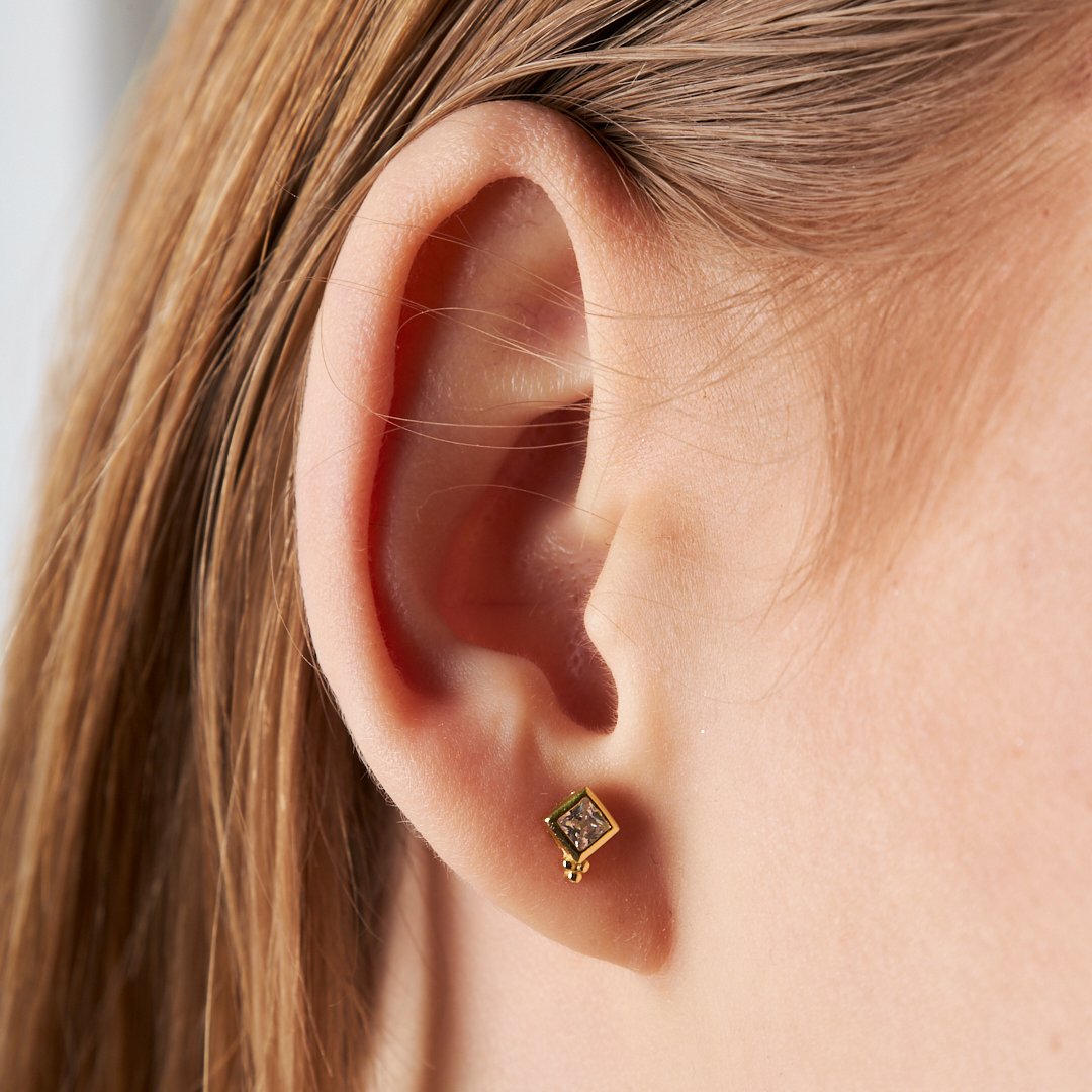 Prenses Modeli Piercing - 925 GÜMÜŞ