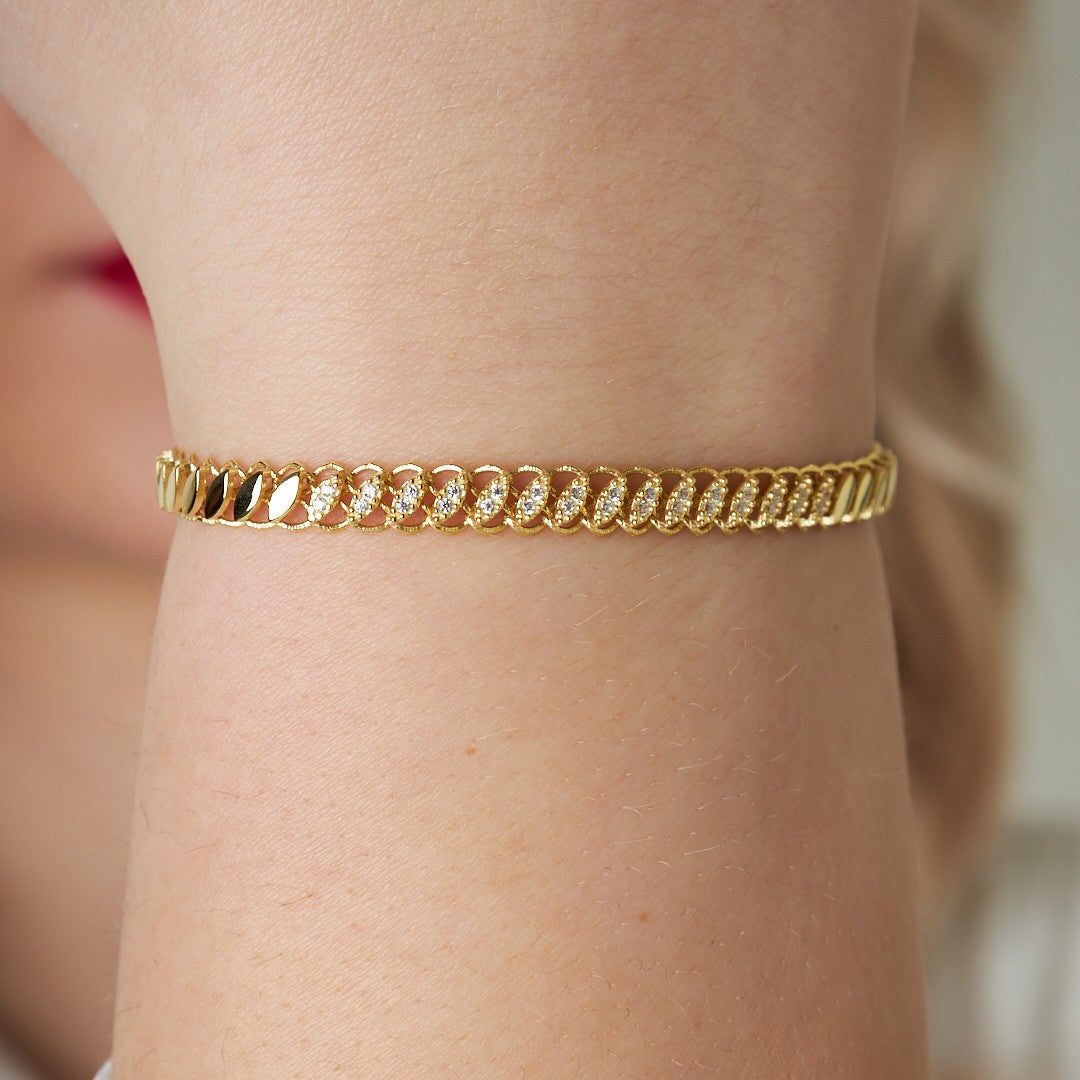 Oval Zincir Bileklik2 - 925 GÜMÜŞ