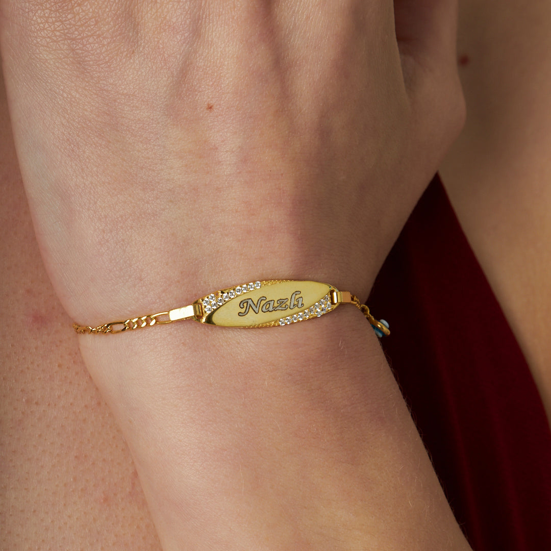 Nazar taşlı inci bebek kolyesi - 925 GÜMÜŞ