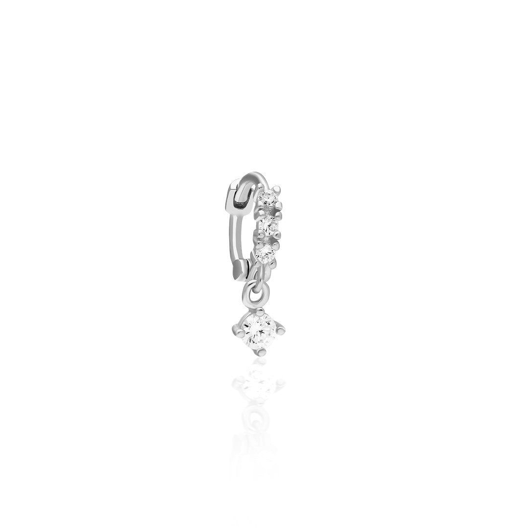 Solitaire Sallanan Modern Percing - 925 GÜMÜŞ