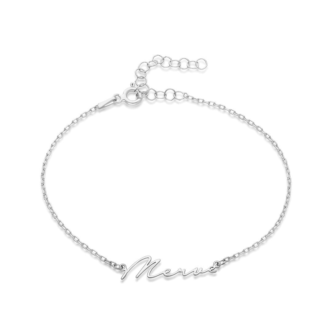 Minimal İsimli Bileklik - 925 GÜMÜŞ
