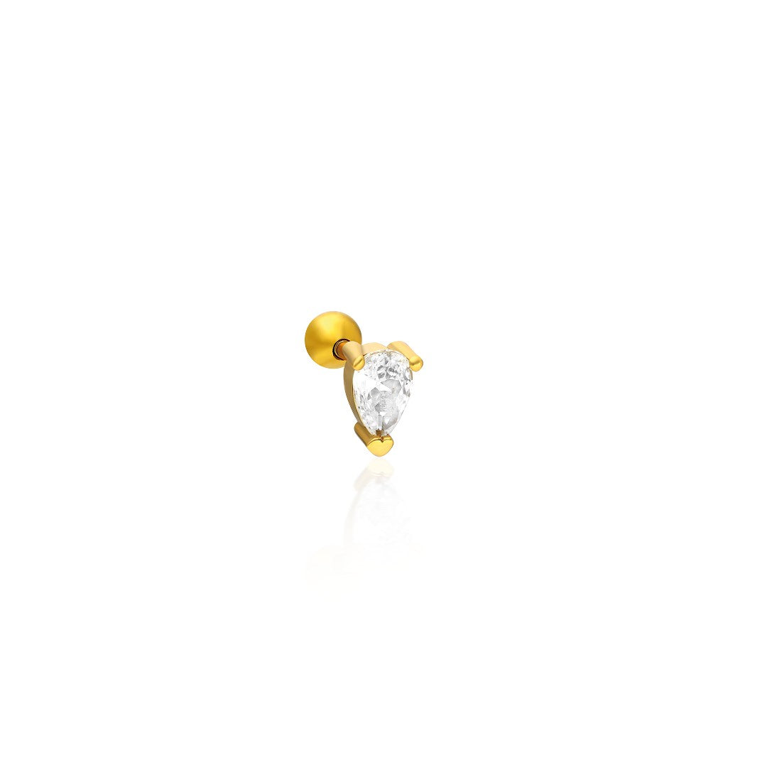 Taşlı Piercing - 925 GÜMÜŞ