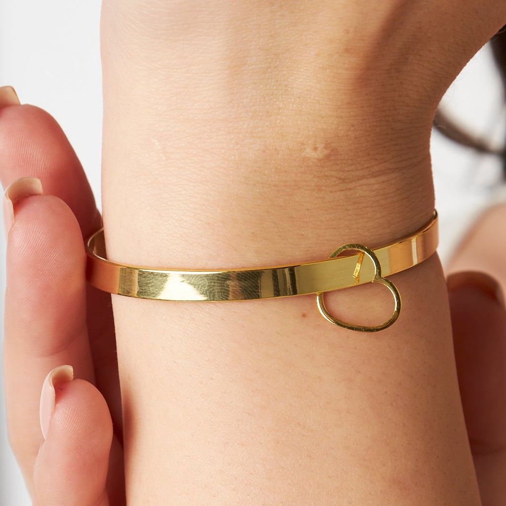 Sallanan Kalpli Manşet Bileklik - 925 GÜMÜŞ