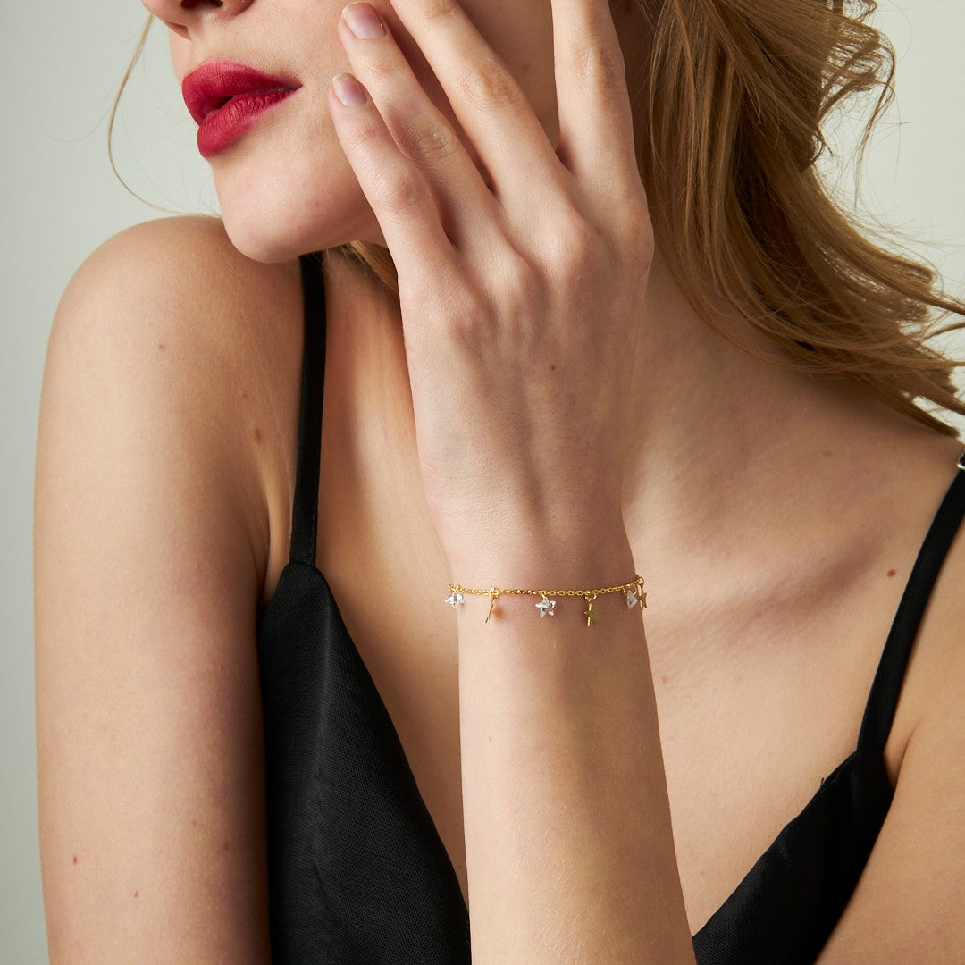 Yıldız Işıltılı Bileklik - 925 GÜMÜŞ