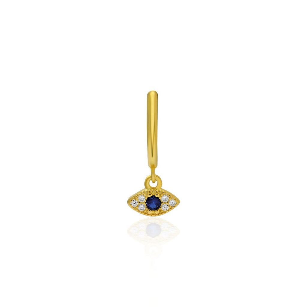 Taşlı Göz Piercing - 925 GÜMÜŞ