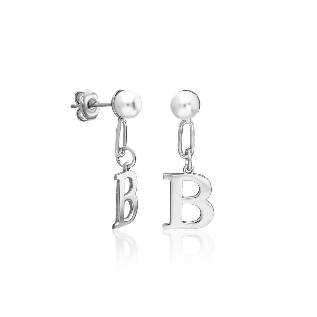 Toplu İnci Harf Küpe - 925 GÜMÜŞ