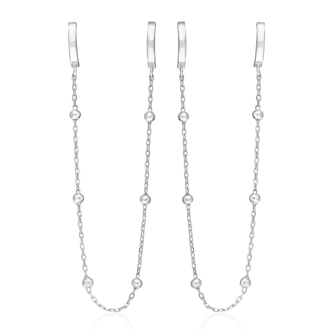 Toplu Zincir Küpe - 925 GÜMÜŞ