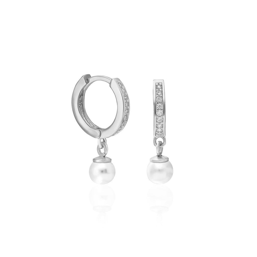 İncili Zirkon Küpe - 925 GÜMÜŞ