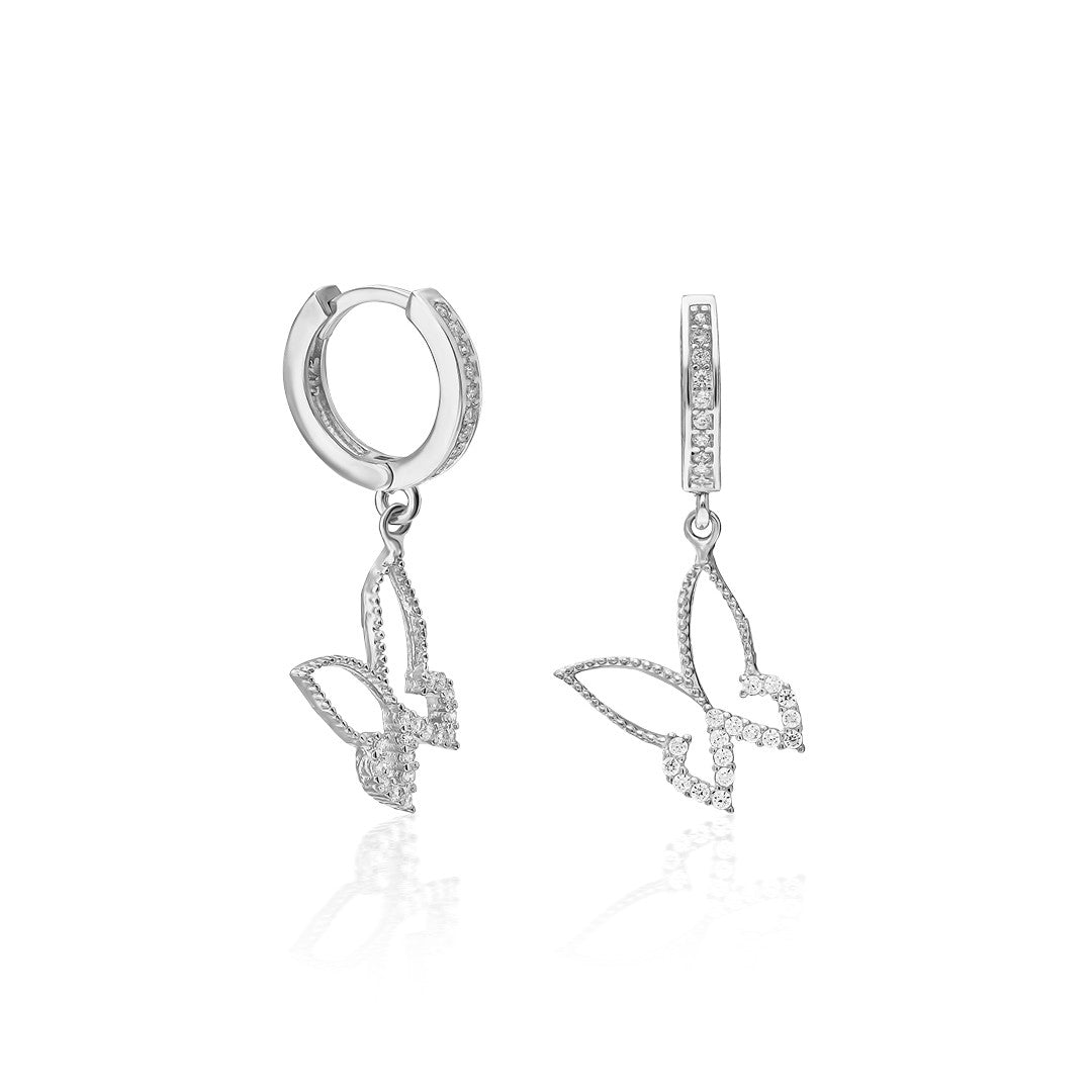 Minimal Kelebek Küpe - 925 GÜMÜŞ