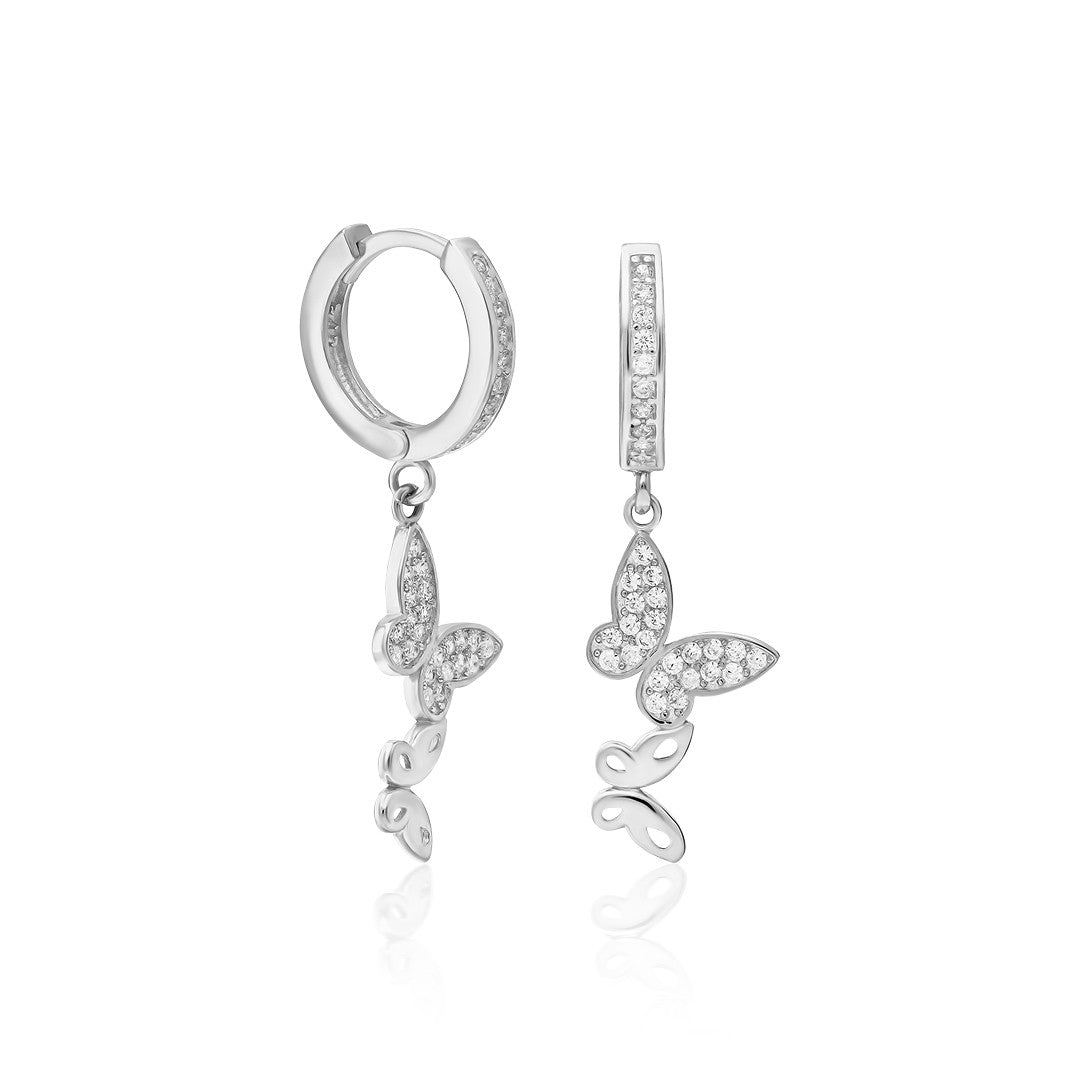Kelebek Kombin Küpe - 925 GÜMÜŞ
