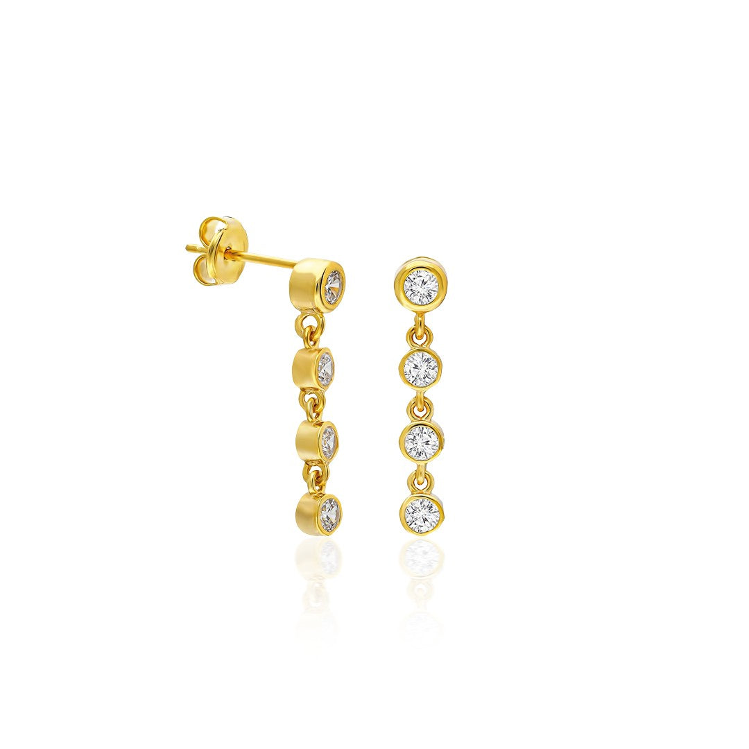 Zirkon Taşlı  Küpe - 925 GÜMÜŞ