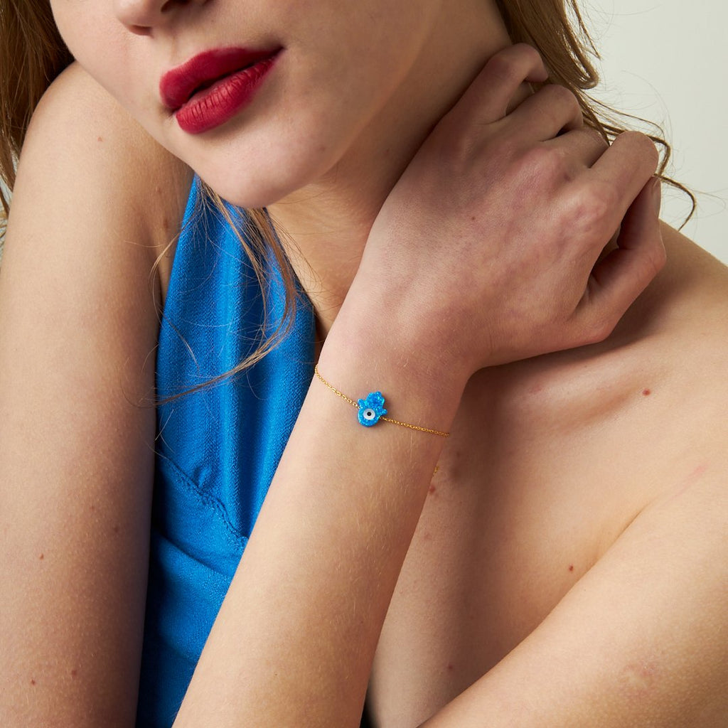 Orjinal Opal Fatma Anne Bilekliği - 925 GÜMÜŞ