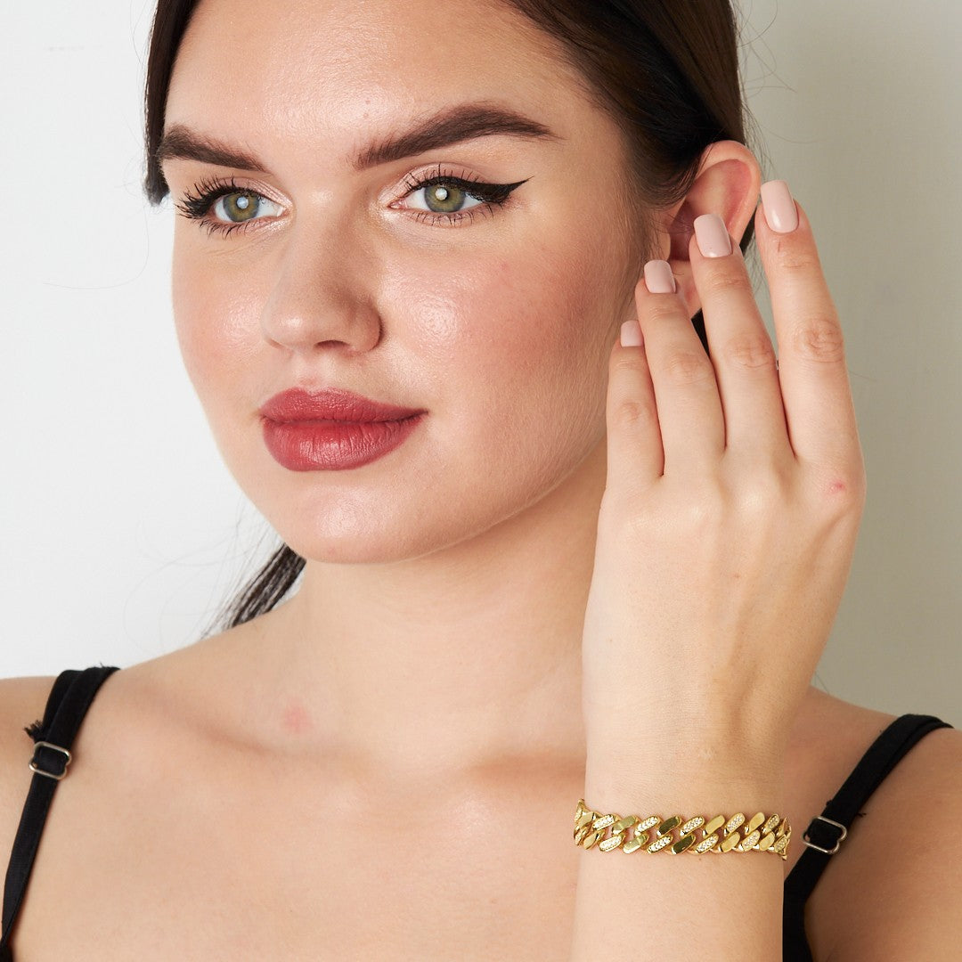 Yarım Gurme Zirkonyum Bileklik - 925 GÜMÜŞ