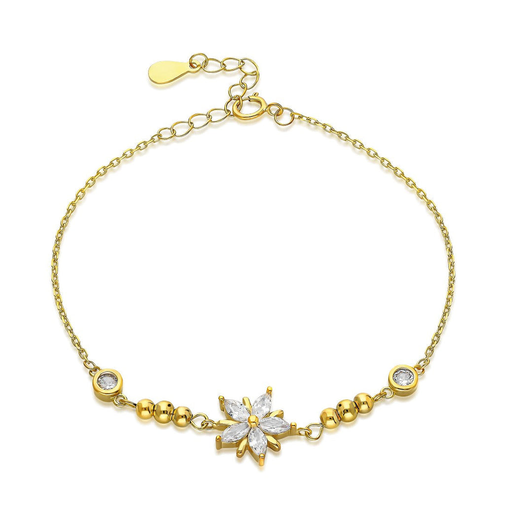 Lotus Çiçeği Bilezik - 925 GÜMÜŞ