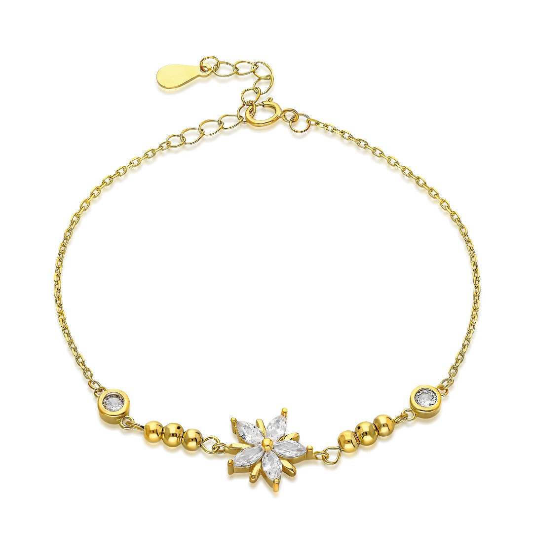Lotus Çiçeği Bilezik - 925 GÜMÜŞ