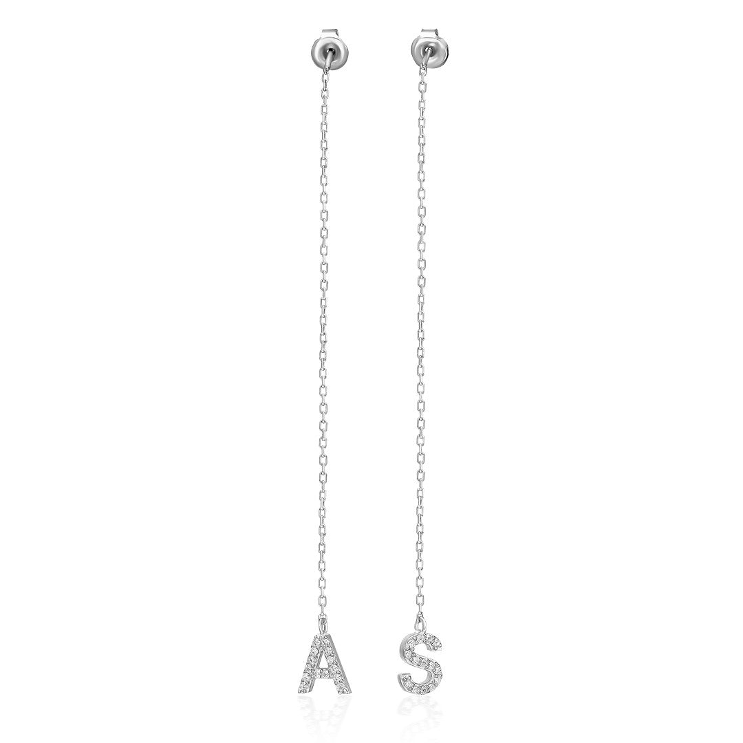 Zirkon Taşlı Sallantı Küpe - 925 GÜMÜŞ
