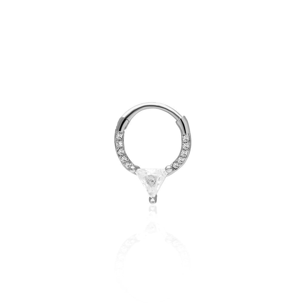 Su Yolu Yuvarlak Piercing - 925 GÜMÜŞ