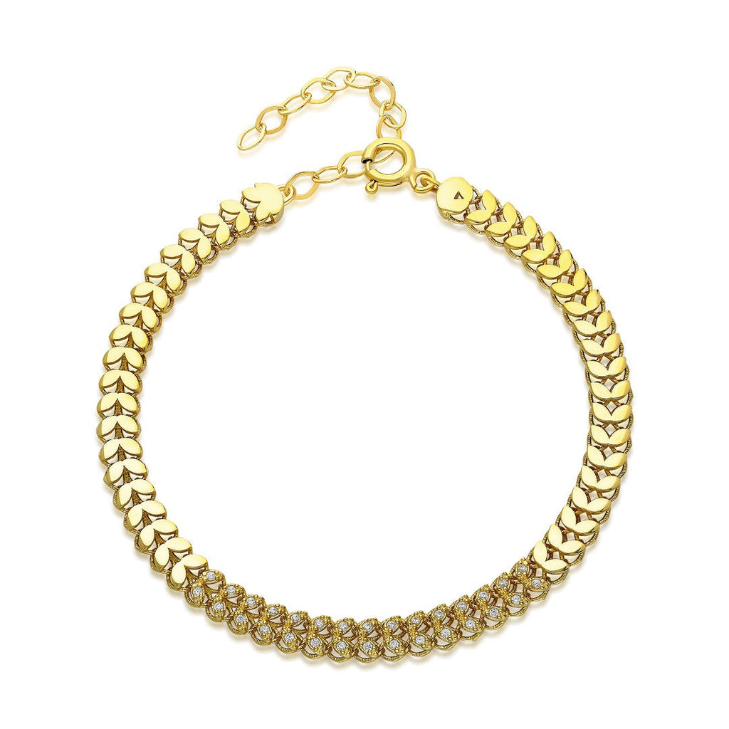 Yarım Taş Başak Bileklik - 925 GÜMÜŞ