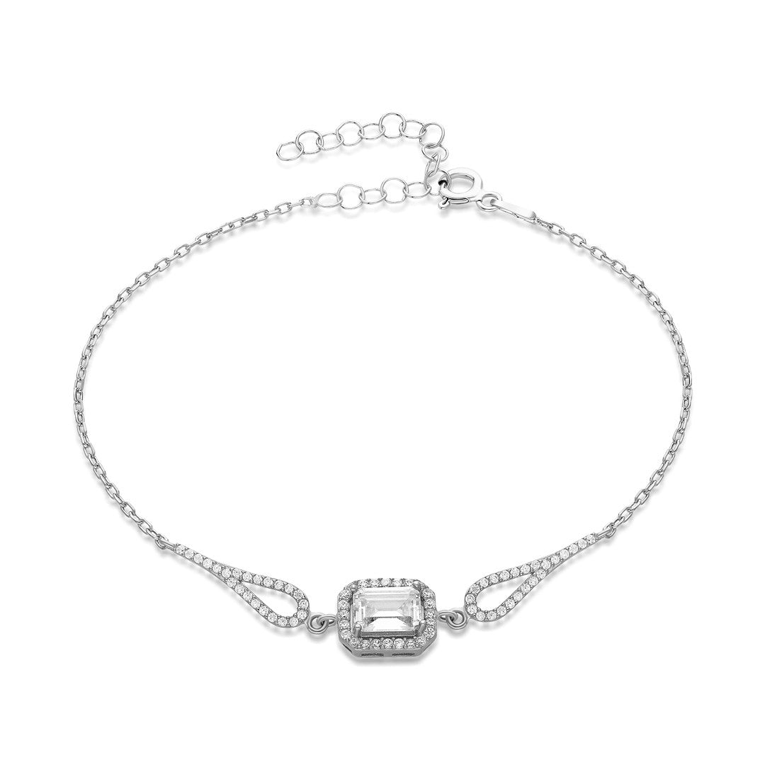 Baget Taşlı Bileklik - 925 GÜMÜŞ