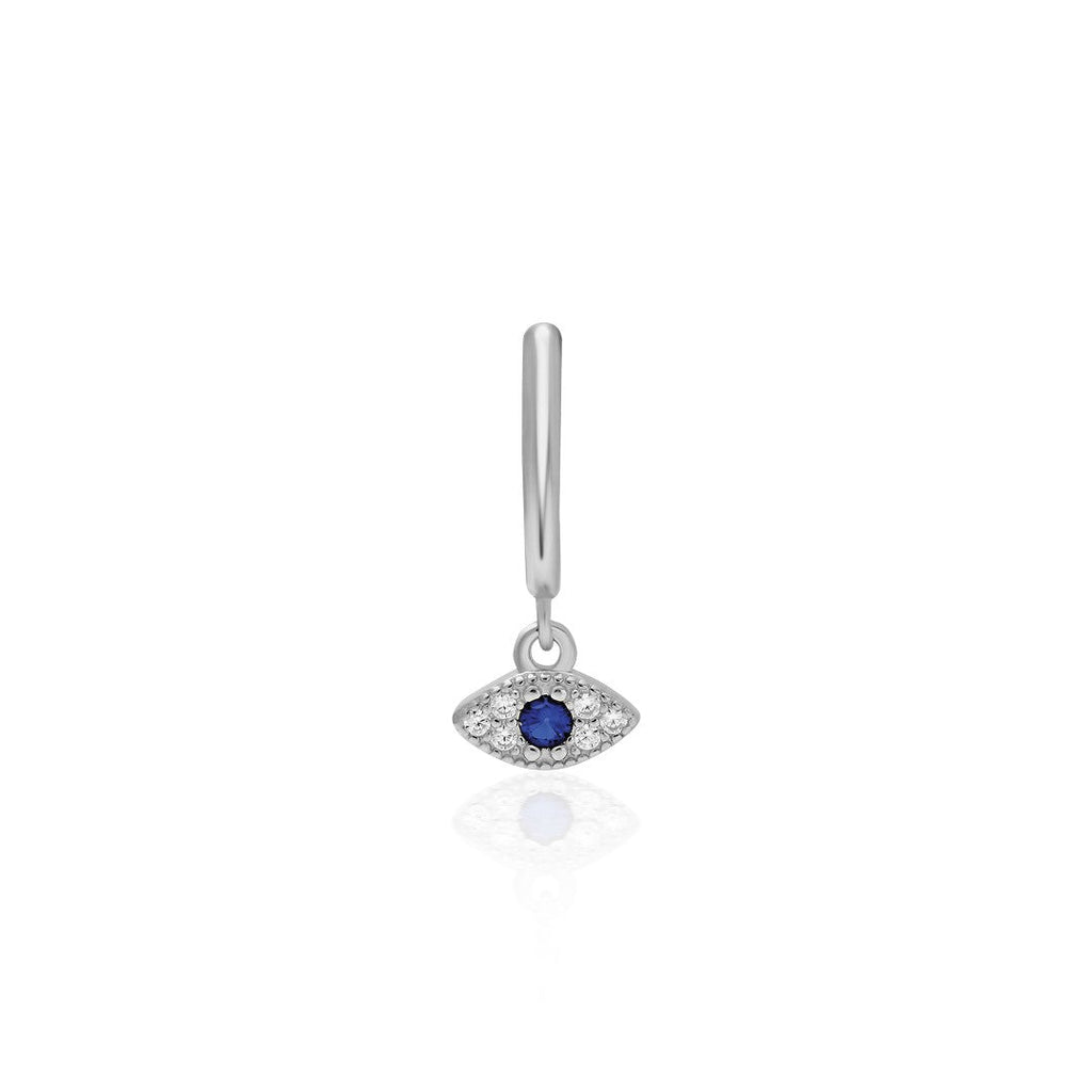 Taşlı Göz Piercing - 925 GÜMÜŞ