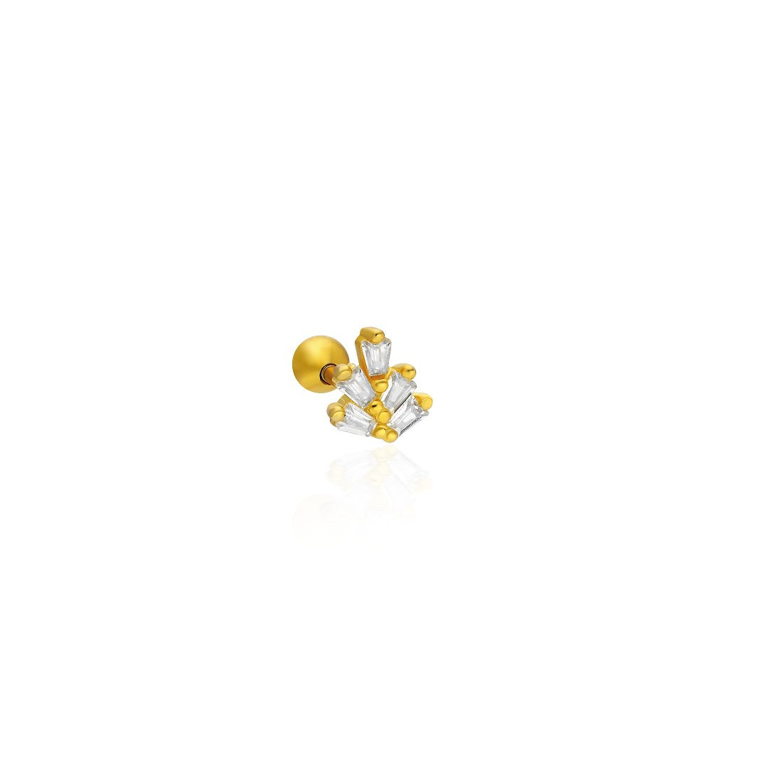 Sıralı Baget Piercing - 925 GÜMÜŞ