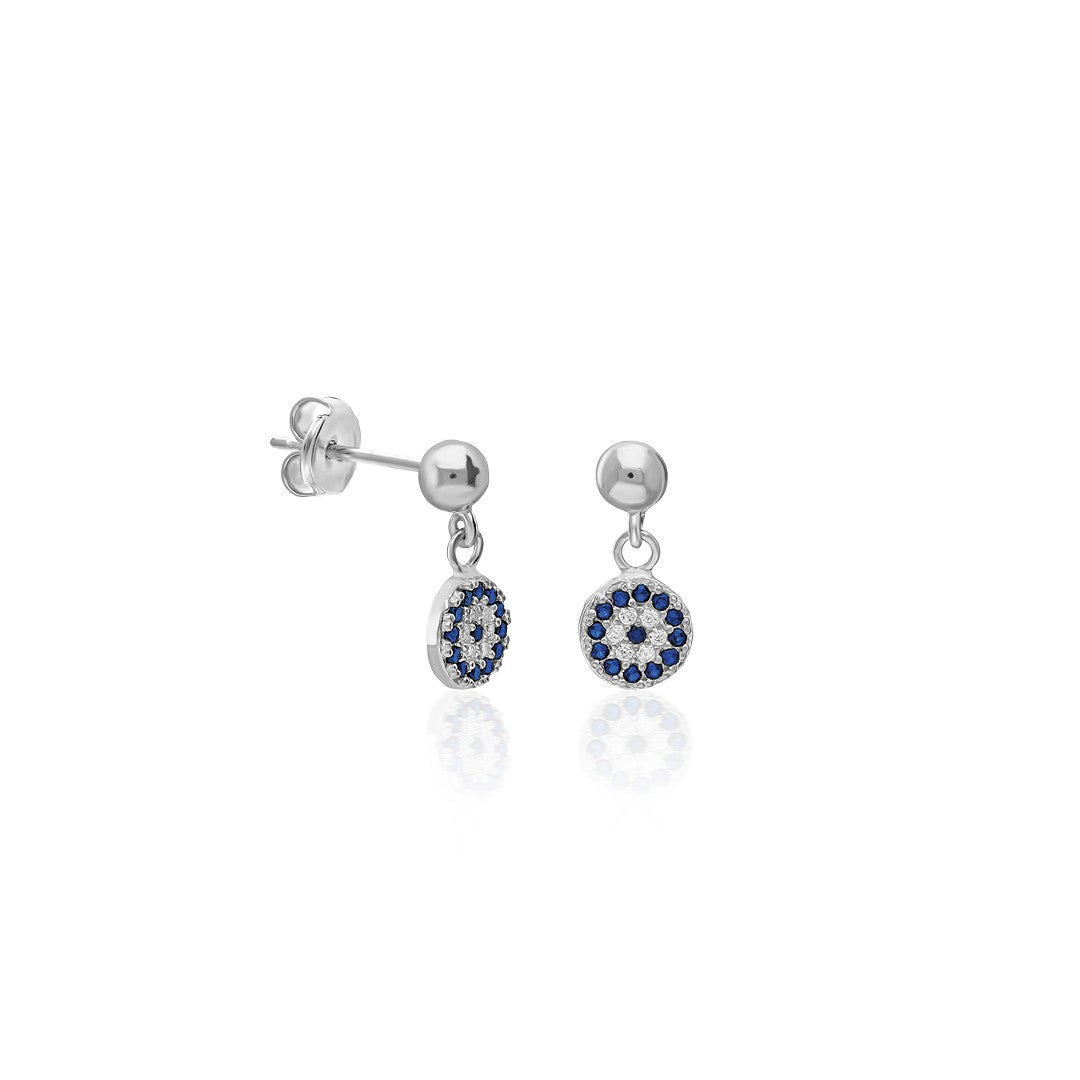 Sallantılı Nazar Küpe - 925 GÜMÜŞ