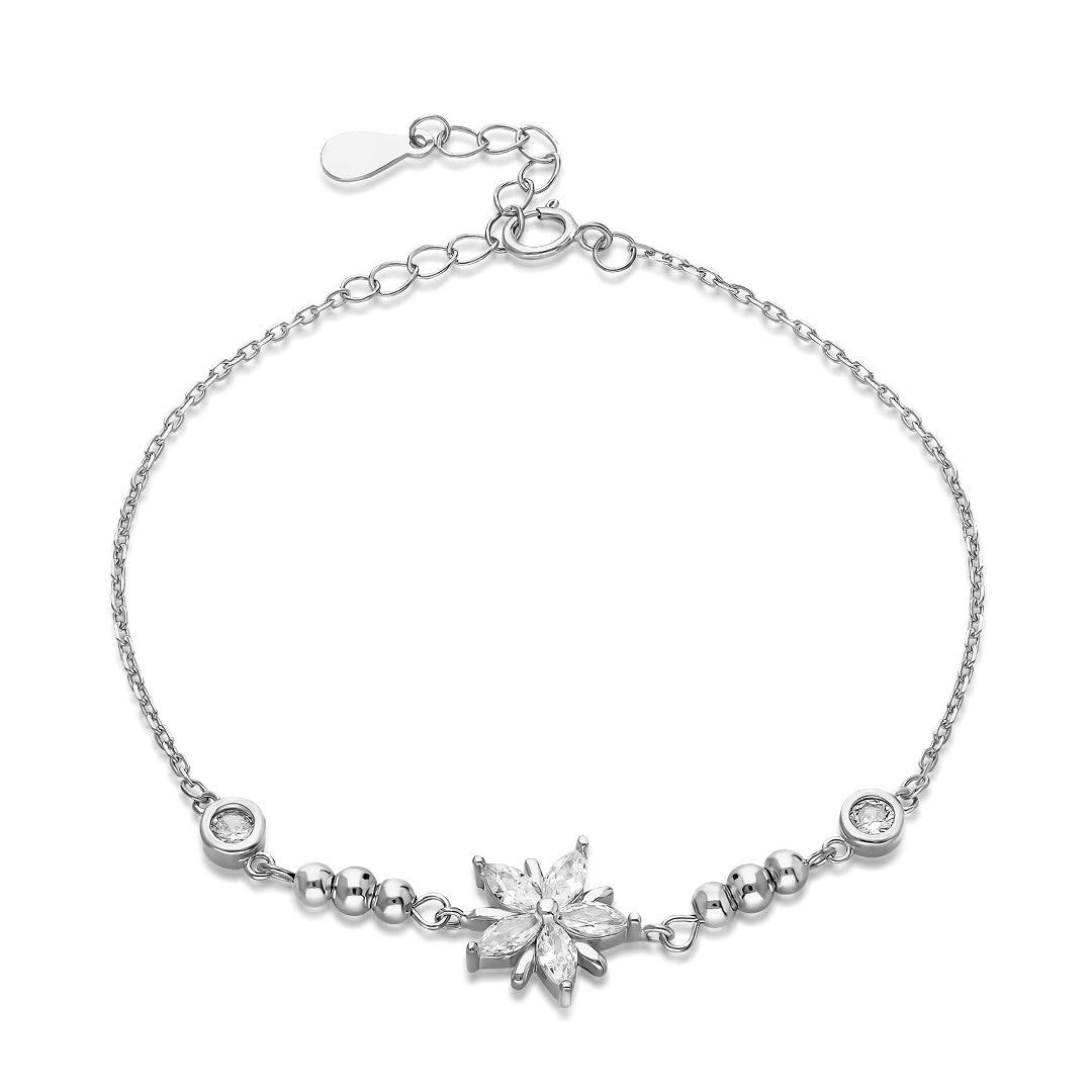 Lotus Çiçeği Bilezik - 925 GÜMÜŞ