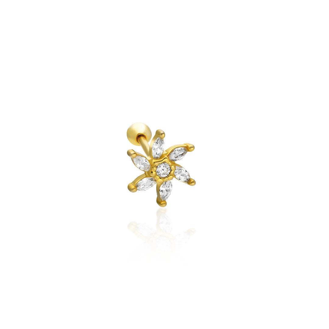 Nergis Çiçeği Piercingi - 925 GÜMÜŞ
