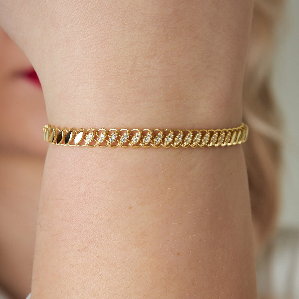 Oval Zincir Bileklik2 - 925 GÜMÜŞ