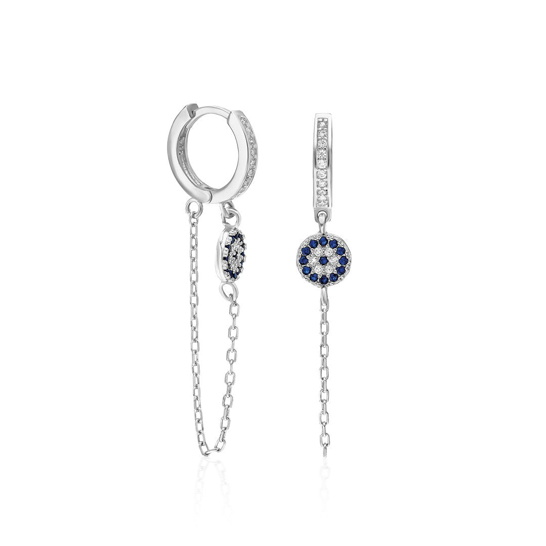 Sallantılı Nazar Küpe - 925 GÜMÜŞ