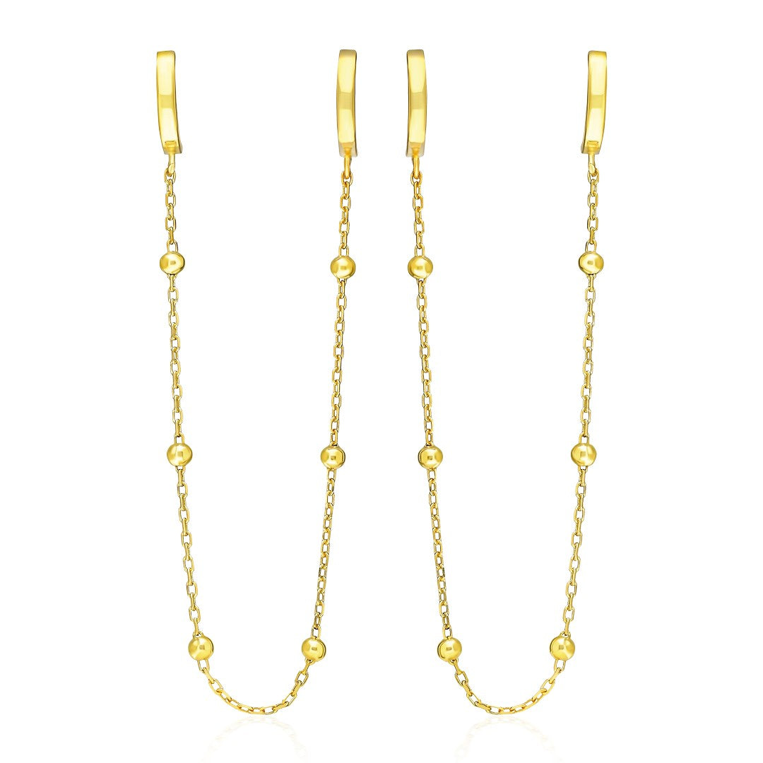 Toplu Zincir Küpe - 925 GÜMÜŞ