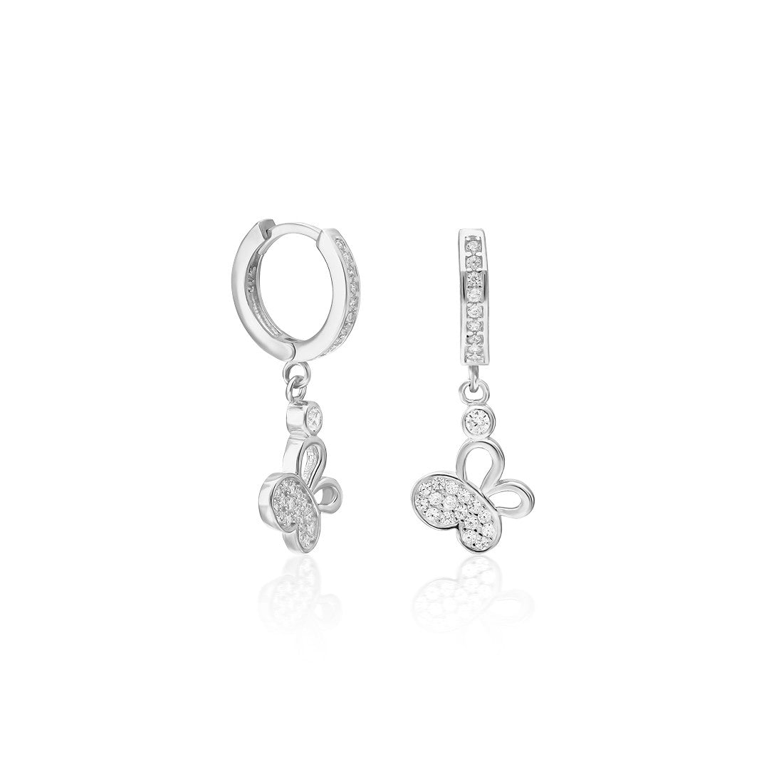 Yan Kelebek Küpe - 925 GÜMÜŞ