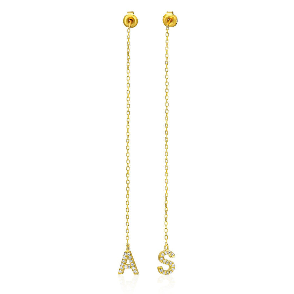 Zirkon Taşlı Sallantı Küpe - 925 GÜMÜŞ