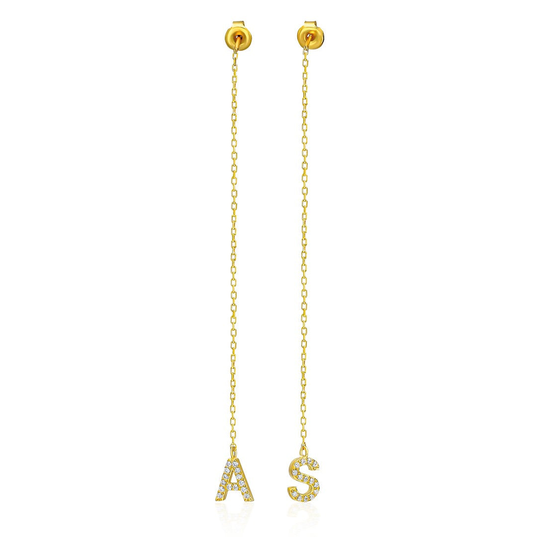 Zirkon Taşlı Sallantı Küpe - 925 GÜMÜŞ