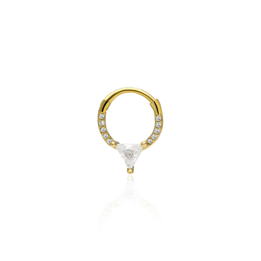 Su Yolu Yuvarlak Piercing - 925 GÜMÜŞ