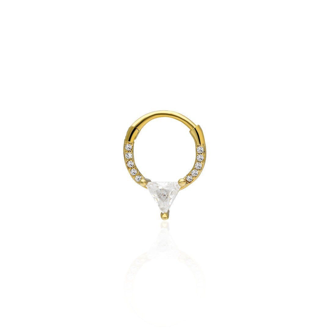 Su Yolu Yuvarlak Piercing - 925 GÜMÜŞ