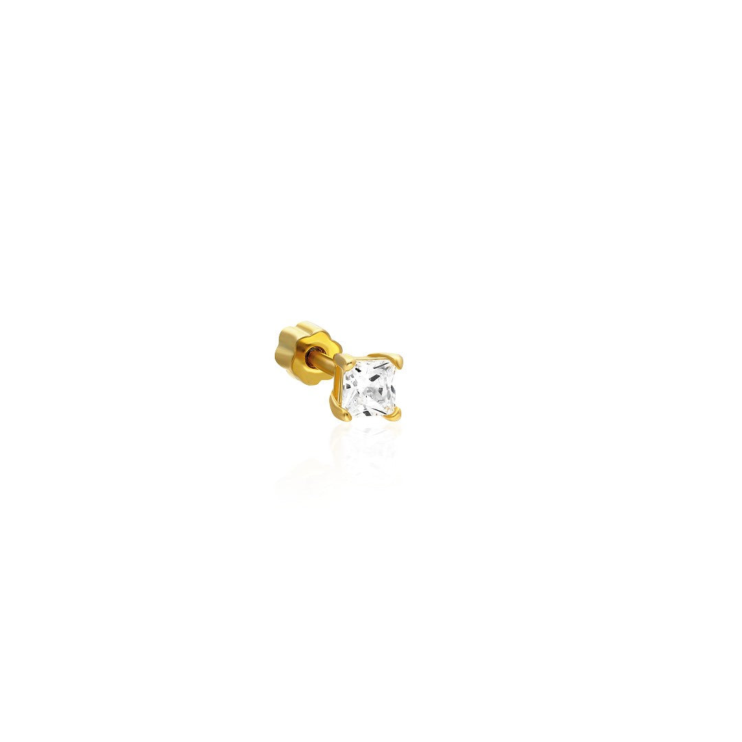 Tek Taş Piercing - 925 GÜMÜŞ