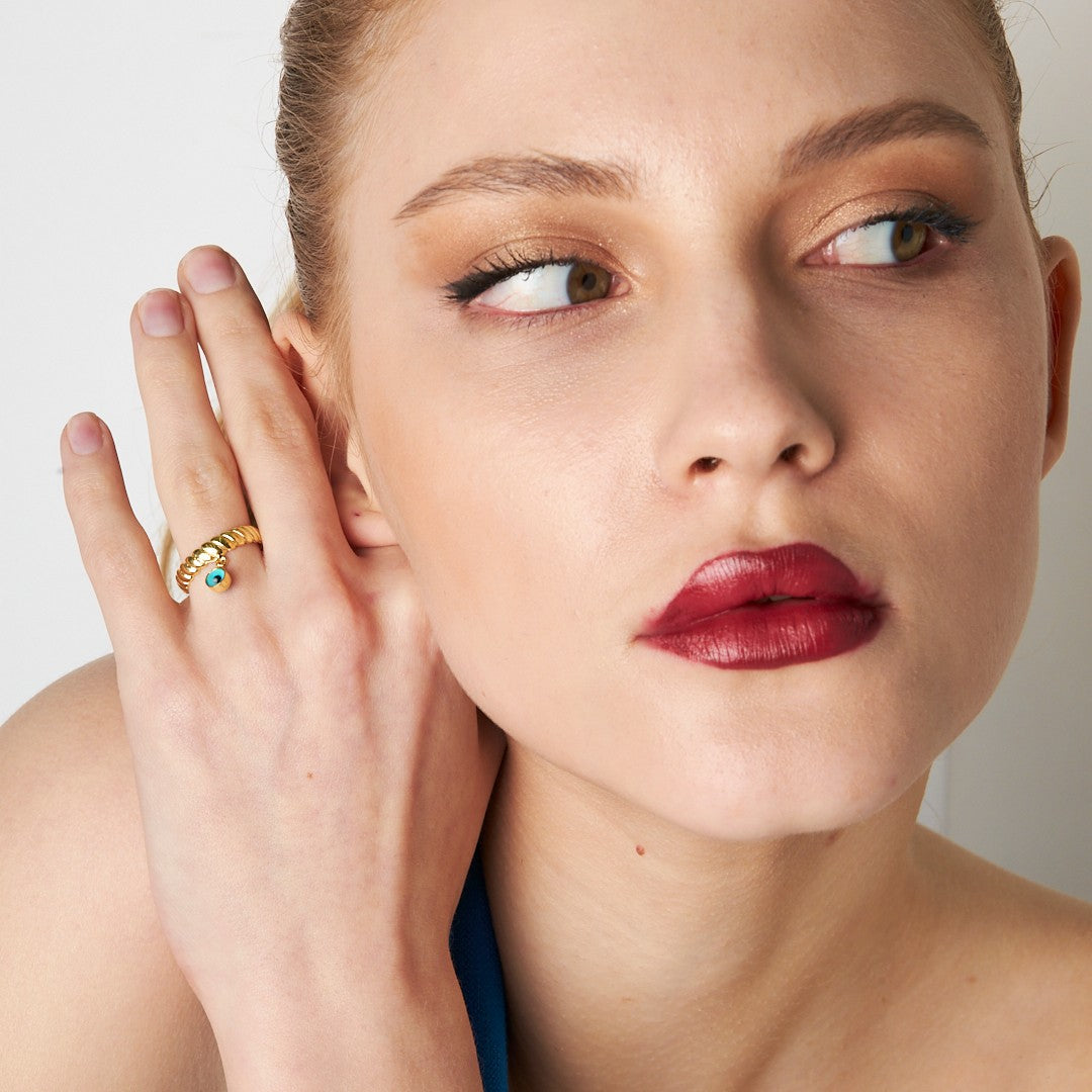 Nazar Sarkan Yüzük - 925 GÜMÜŞ