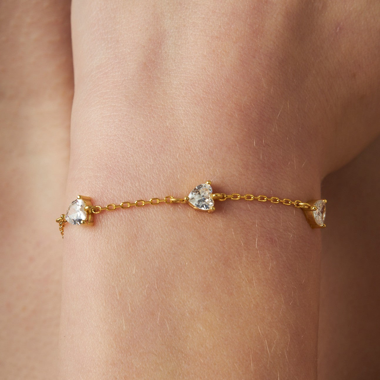 Üç Taşlı Pırlanta Bileklik - 925 GÜMÜŞ