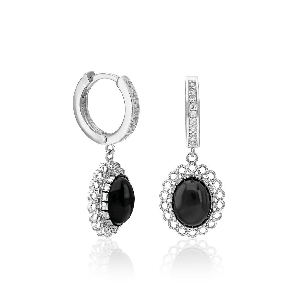 Safir Küpe - 925 GÜMÜŞ