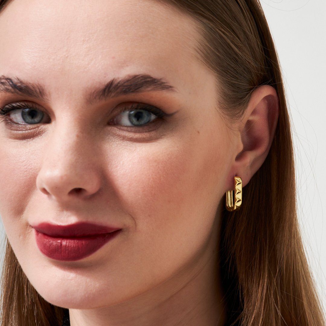 Oval Model Küpe - 925 GÜMÜŞ