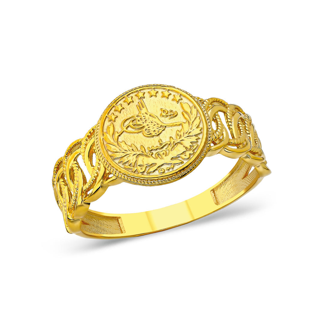 Monogramlı Büküm Yüzük - 925 GÜMÜŞ