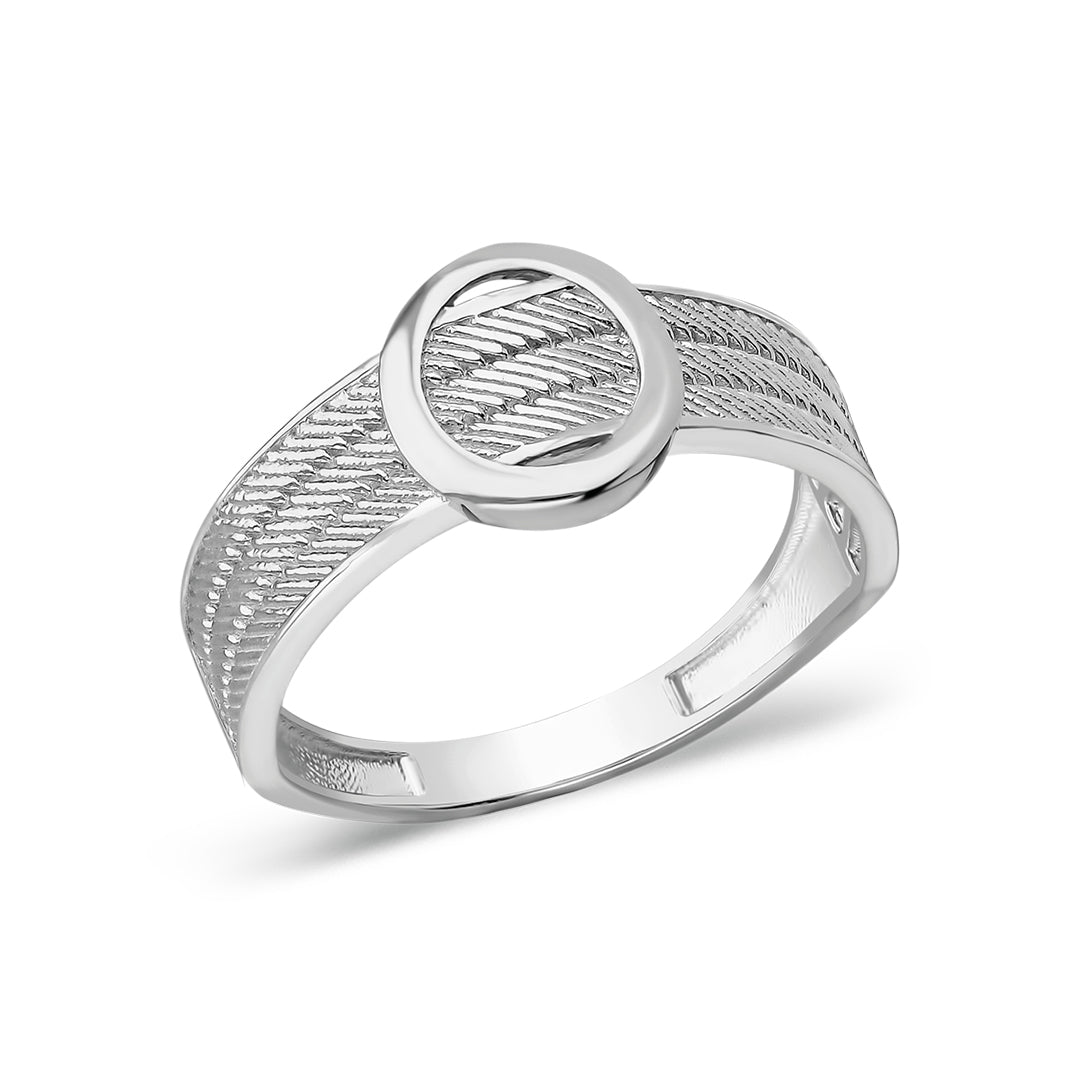 Oval Taşlı Örgü Yüzük - 925 GÜMÜŞ